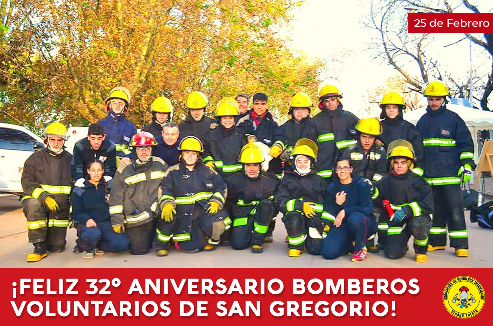 Feliz 32º aniversario bomberos voluntarios de San Gregorio